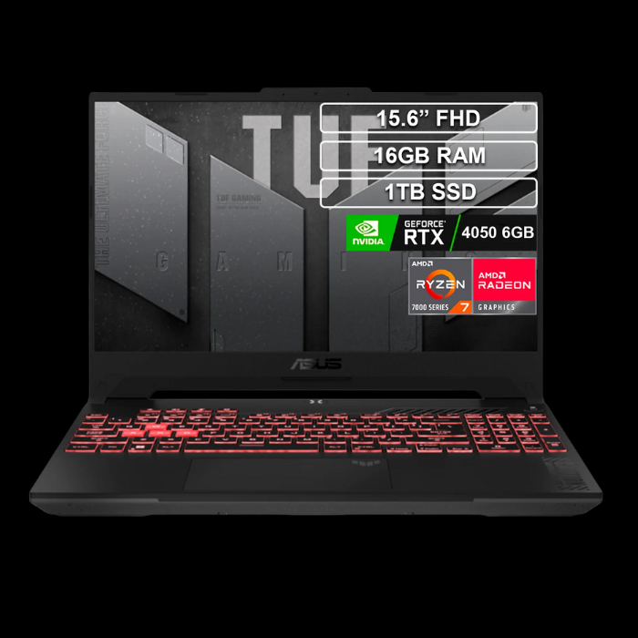 Portátil ASUS TUF GAMING A15 Ryzen 7 7435HS 16GB 1TB RTX4050